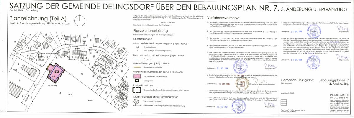 Planzeichnung 7 3. Änderung