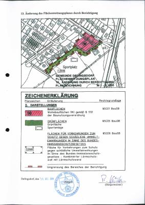 Planzeichnung 13. Änderung