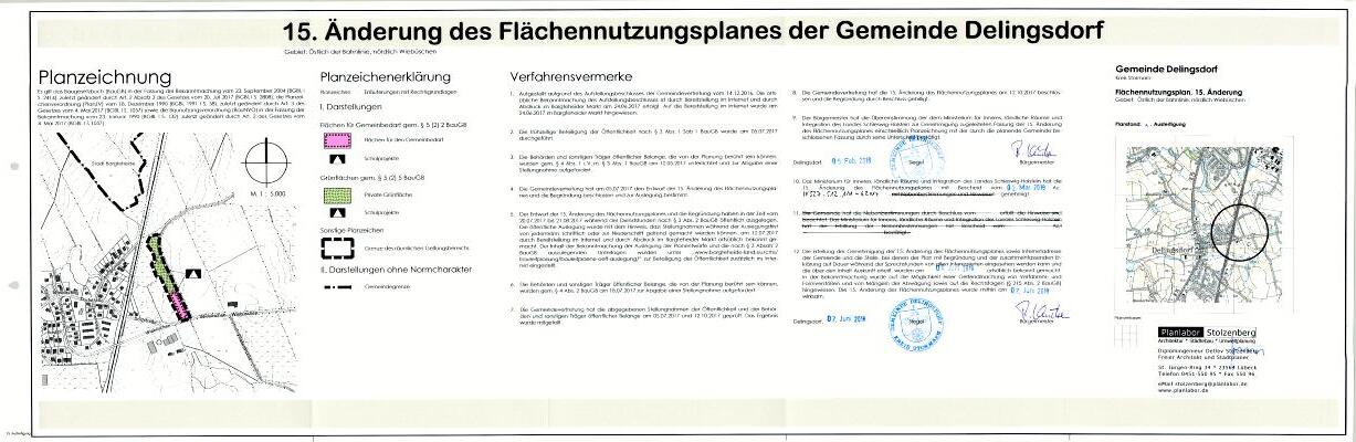 Planzeichnung 15. Änderung