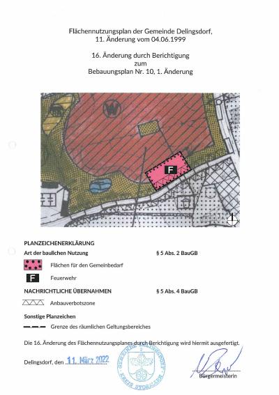 Planzeichnung 16. Änderung